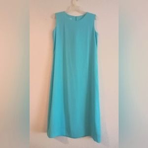 Henry Lee Women's Aqua Sleeveless Vintage Shift Maxi Dress Dress Size 10